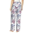 thumbnail image 3 of Balery Butterflies in Pastel print Women's Pajama Pants,Ultra Lightweight Pjs,Lounge Pant-X-Large, 3 of 9