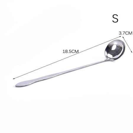 

Long Handled Stainless Steel Coffee Spoon Ice Cream Dessert Tea Stirring Spoon For Picnic Kitchen Accessories Bar Tools S M L