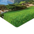 thumbnail image 2 of Ambesonne Landscape Fitted Sheet, Waterfall Sunlight, Twin XL Size, Green Grey, 2 of 3