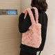 thumbnail image 4 of Bolso de mano para mujer bolso con asa superior esponjoso para otoño e invierno bolso de viaje sólido de felpa suave, 4 of 9