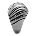 thumbnail image 4 of Womens Rings High polished (no plating) 316L Stainless Steel Ring with Top Grade Crystal in Clear TK1304, 4 of 4
