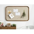 thumbnail image 6 of Kate and Laurel Hutton Transitional Pinboard, 20 x 30, Rustic Brown, Radius Rectangle Wall Organizer with Fabric Pinning Surface, 6 of 7