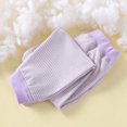 thumbnail image 3 of Teylalorva Girls Leggings Striped Thermal Pants Cozy Warm Elastic Waist Comfy Winter Long Trousers（2-17） Purple Size 9-10Years, 3 of 6