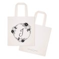thumbnail image 2 of Personalized Monogram Floral Cotton Canvas Tote Bag, 2 of 6