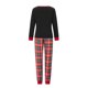 thumbnail image 4 of Pijamas navideños familiares a juego, pelele para bebé/camiseta de manga larga con estampado de árbol de Navidad y ciervos y pantalón a cuadros., 4 of 10