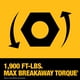 thumbnail image 5 of Llave de impacto inalámbrica DEWALT 20V MAX 1/2 Hog Ring DCF961B, 5 of 9