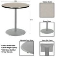 thumbnail image 3 of Hampden Furnishings Bennet Collection Steel Frame 36" Round Top, Round Base, 42" Height, Cafe Table Grey Frame/Grey Nebula Top, 3 of 4