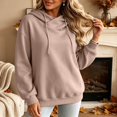 thumbnail image 6 of Horkkom Hoodies for Women Casual Comfort Drawstring Hoodie Solid Color Fall Winter Pullover Sweatshirts XXL, 6 of 8