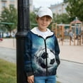 thumbnail image 5 of Chririnla Lightning Soccer Zip Up Sweatshirt for Boys and Youth - Soft Fuzzy Athletic Jacket for School and Sports Wear kids Fuzzy Sweatshirt, 5 of 7