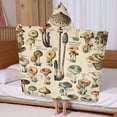 thumbnail image 5 of Brown Mushroom Label Light Pattern Hooded Bath Towel，60"x35" for Ages 3 To 12 Kids, Quick Dry Lightweight Soft Microfiber Hood Beach Towel Cover Up for Kids, 5 of 7