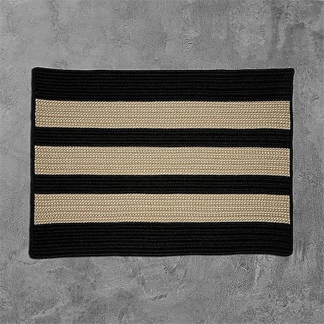 Colonial Mills Rug BT19R072X072S 6 x 6 ft. Boat House Square Braided Rug Black