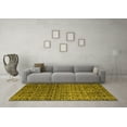 thumbnail image 3 of Ahgly Company Machine Washable Indoor Rectangle Abstract Yellow Modern Area Rugs, 2' x 5', 3 of 4