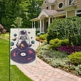 thumbnail image 2 of Yayeee Garden Flag 12" x 18" Double Sided Outdoor Yard Lawn Holiday Decorations, Orange Astronaut Planet, 2 of 6
