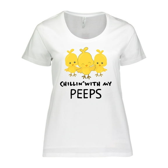 Inktastic Chillin' with My Peeps Women's Plus Size T-Shirt