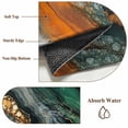 thumbnail image 6 of 2x3 Ft Entryway Area Rug, Teal Orange Marble Kitchen Rug Runner Washable Floor Mat, Modern Ink Painting Abstract Non Slip Indoor Door Mat Throw Carpet for Bathroom Living Room Bedroom, 6 of 8