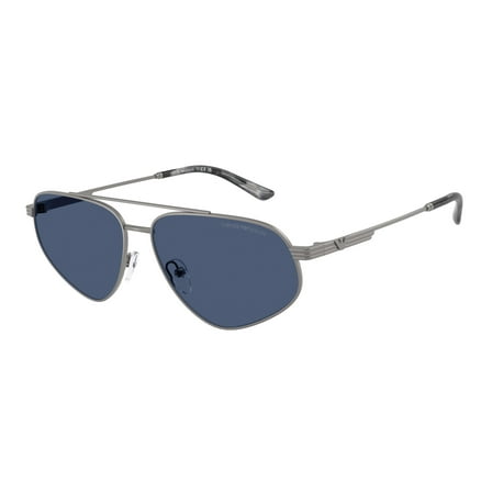 Emporio Armani EA 2156 Metal Unisex Pilot Sunglasses Matte Gunmetal 59mm Adult