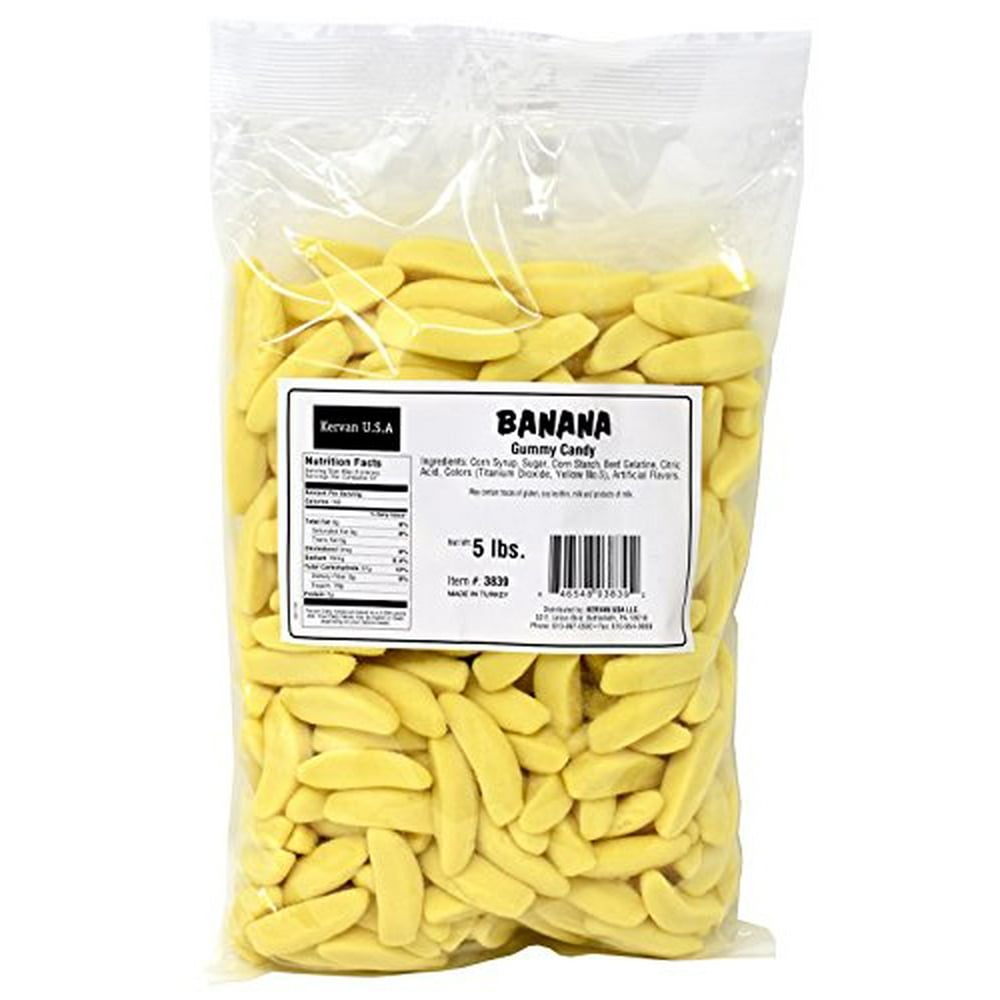Banana Gummy Candy, 5 Lbs