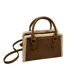 thumbnail image 2 of Bolso bandolera de piel sintética para mujer, con correa ajustable, estilo cartera, color café, marrón, rojo y negro | Uso diario, informal, para trabajo, viajes, compras, 2 of 5