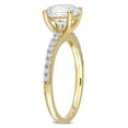 thumbnail image 4 of Everly Women's Created Sapphire 10K Yellow Gold Engagement Ring, 4 of 8