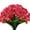 Rose Red, variant on ZOELNIC 6 Bundles Artificial Flowers Outdoor UV Resistant Fake Plants Faux Plastic Daffodils Flower in Bulk for Hanging Planters Outside Porch Vase Home Window Decoration (Pink)
