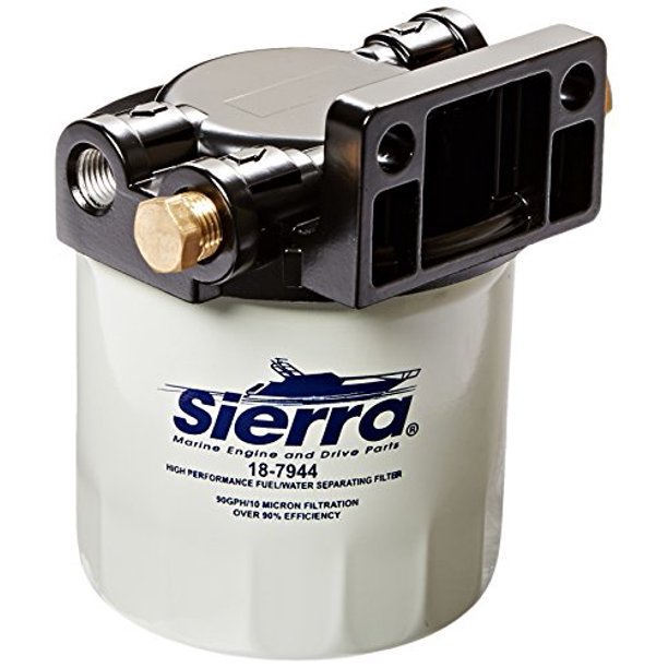 Sierra 1879831 Aluminum 10Micron 1/4" Fuel Water Separator Kit for