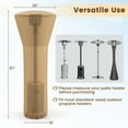 thumbnail image 3 of Costway Patio Standing Propane Heater Cover Waterproof W/Zipper and Bag Beige, 3 of 8