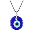 thumbnail image 2 of sunsanly Round Heart Dangle Adjustable Faux Leather Rope Unisex Necklace Eye Pendant Party Necklace Jewelry Accessories, 2 of 8