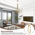 thumbnail image 5 of Uxcell 3ft Lighting Hanging Chain, 3.8mm/0.15" Looping Metal Pendant Chandelier Chain Extension with 2 Quick Link Lock for Hanging Plant Pendant Chandelier Light Fixture, Light Golden, 5 of 6