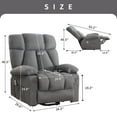 thumbnail image 3 of JONPONY Power Lift Recliner Chair Recliners for Elderly with Heat and Massage Recliner Chair for Living Room with Infinite Position and Side Pocket,USB Charge Port,Grey, 3 of 13