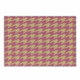 thumbnail image 1 of Houndstooth Cutting Board, Hand Drawn Ikat Pattern Traditional Old Fashioned Design in Pastel Colors, Decorative Tempered Glass Cutting and Serving Board, Small Size, Peach and Pink, by Ambesonne, 1 of 1