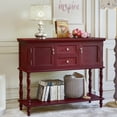 thumbnail image 5 of HLR 42" Farmhouse Modern Console Tables, Entryway Table with Storage Shelf for Living Room, Red, 5 of 9
