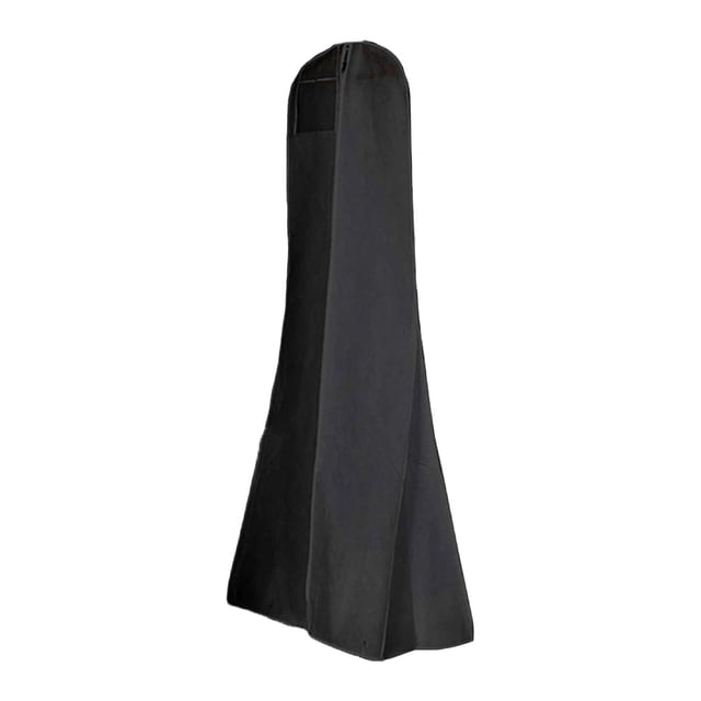 Funda protectora transpirable para vestido de novia largo, ideal para fiestas. Negro