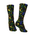 thumbnail image 5 of Uemuo Game Play Pattern Women's Crew Socks, Soft Durable Breathable Moisture-Wicking with Odor Control Cotton socks, 5 of 9