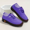 thumbnail image 5 of YLYL Women's Leather Flat Bottom Loafers Slip-on Round Toe Non-Slip Breathable Walking Shoes, 5 of 7
