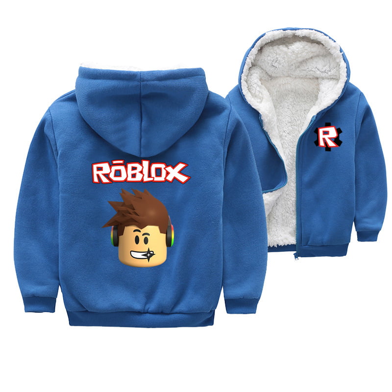 Newest Roblox Cartoon Kids Hoodie Child Jacket Thicken Coat winter Sweatshirt 