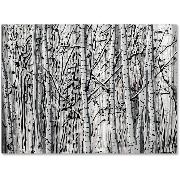 Trademark Fine Art "Winter Aspens" Canvas Art by Roderick Stevens