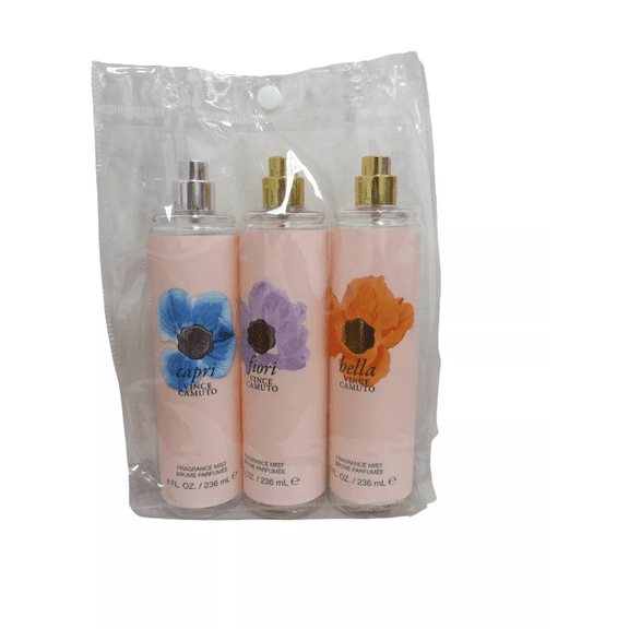 Vince Camuto Fragrance Mist Gift Bag Bella, Fiori , Capri Set of 3 Piece
