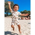 thumbnail image 6 of BemeyourBBs Toddler Baby Boy Mallard Duck Outfit Infant Baby Boys Summer Clothes Short Sleeve Duck Cattle Print T Shirt Tops and Shorts Set Toddler Baby Boys Summer Outfit, 6 of 9