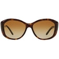 thumbnail image 2 of Burberry BE4208Q 3002T5 Dark Havana Oval Sunglasses, 2 of 2
