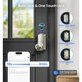 thumbnail image 4 of Veise Fingerprint Smart Knob Handle Lock, Keyless Entry, App Control, Electronic Digital Keypad, Remote Access Sharing, Auto Lock, Satin Nickel, 4 of 9