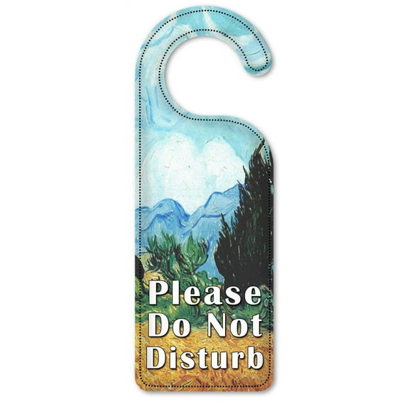 Do Not Disturb Door Knob Hanger Sign - Van Gogh: Yellow Wheat