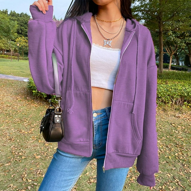 Sudadera Con Capucha Para Mujer Sudadera Con Capucha Para Mujer Sudadera Con Capucha De Color Puro Para Mujer Sudadera Con Cremallera Para Mujer Sudadera Con Capucha Para Mujer ANGGREK Otros