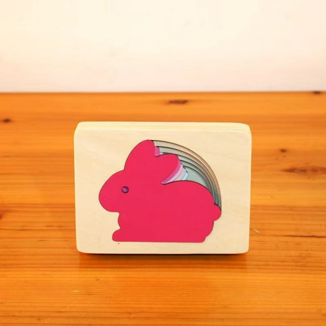Swedish Uncle Wood exquisite wooden multi-layer puzzle 3-6 years old children's educational imported odorless wooden toys