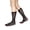 Red lines and black, variant on Mens Contrast Striped Sheer Dress Suit Socks High Stretch Comfortable Breathable Nylon Over the Calf Socks for Business