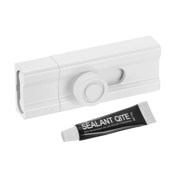 Slide Lock, 3 Inch Adhesive Security Barrel Slide Bolt Latch, Aluminum Alloy Sliding Bolt Locks for Flush or Recessed Doors, Screen, Window, Patio Doors, White