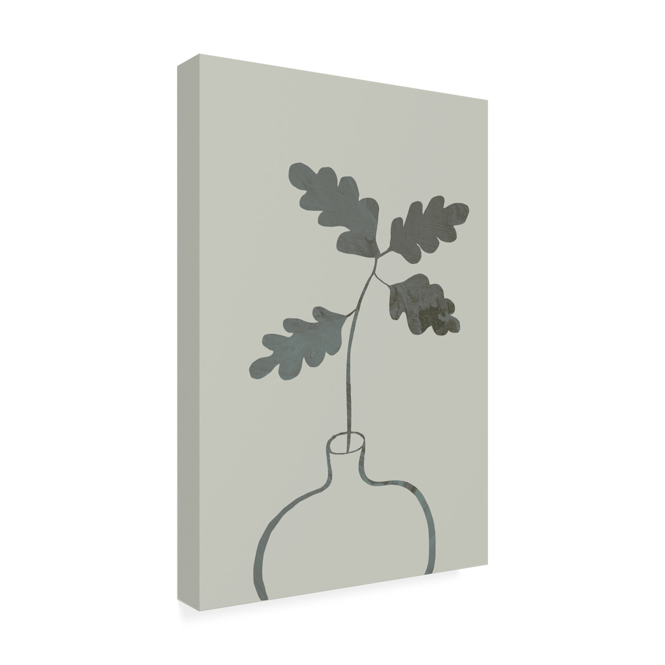Canvas Wall Art - Pictufy Studio 'Green Oak Plant' Wall Art for Living Room, Bedroom, or Office Décor by Trademark Fine Art - 16 x 24 Inches