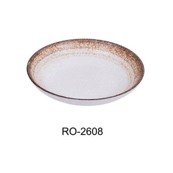 Yanco RO-2608 8 x 1.5 in. Rockeye-2 Porcelain Two-Tone Salad & Soup Plate - 20 oz - Pack of 24