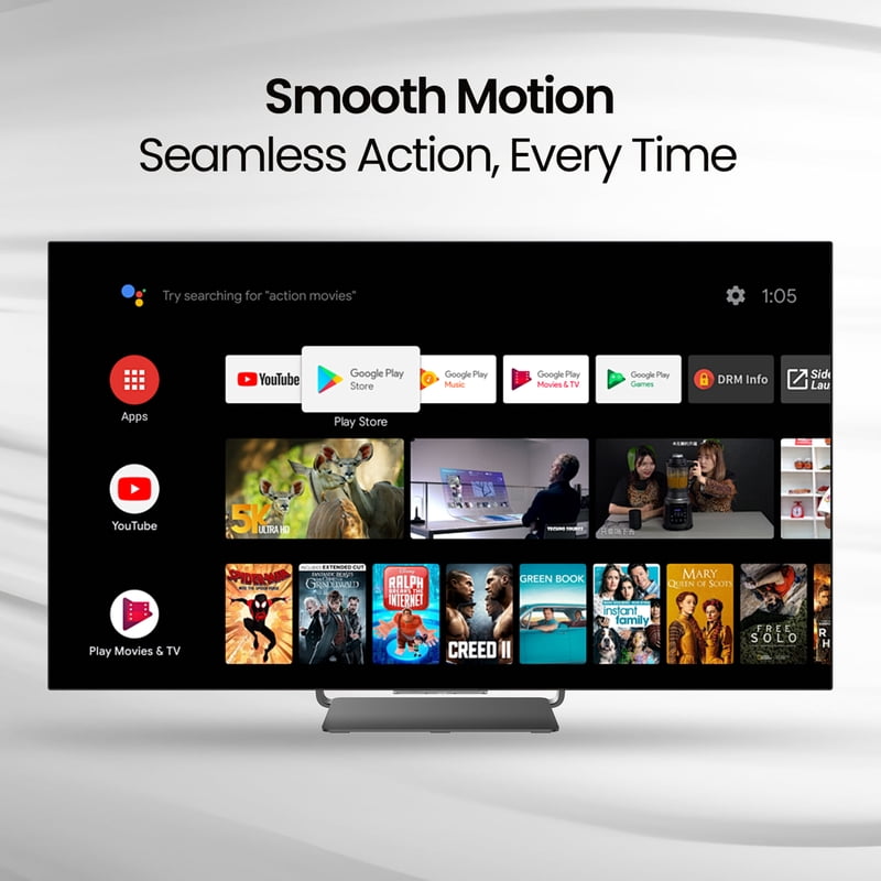Sansui S55VAUW 55 inch Class 4K UHD Smart Web OS TV color options