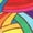 Rainbow, variant on Women's Colorful Printed Hollow-out Platform Peep-Toe Slip Sandals Rainbow 5