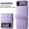 thumbnail image 6 of Galaxy Z Flip 3 Phone Case with Hinge Protection,Compatible Samsung Flip 3 Case with Screen Protector Heavy Duty Shockproof Protective Cover Case for Samsung Galaxy Z Flip 3 Cute Women-Purple, 6 of 9